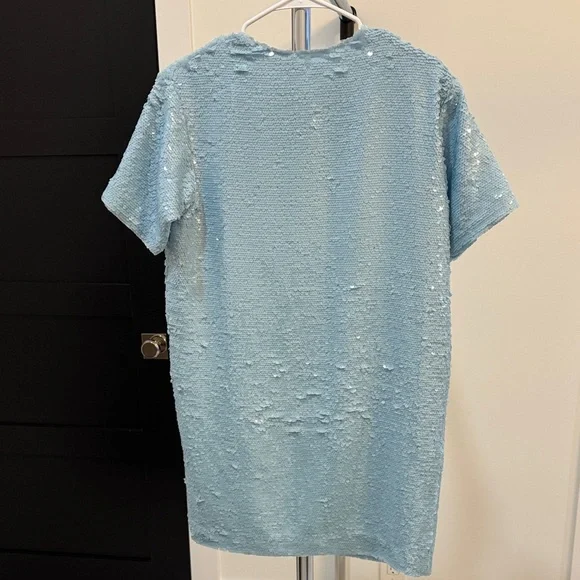 The Frankie Shop Light Blue Sequin Mini Dress - Picture 3 of 6